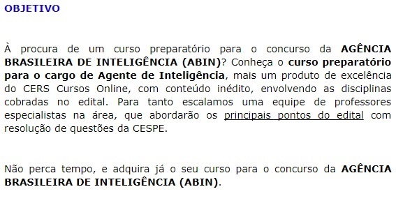 ABIN Agente de Inteligência PÓS EDITAL - C. 2018 5